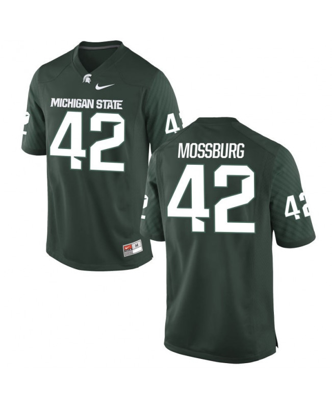Men's Michigan State Spartans #42 Brent Mossburg NCAA Nike Authentic Green College Stitched Football Jersey PS41Z51QB